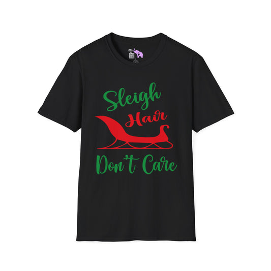 Sleigh Hair Don't Care Adult T-shirt