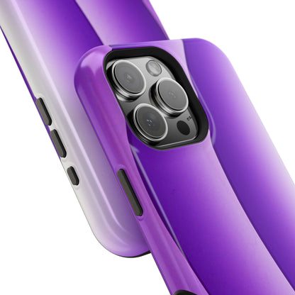 Purple Gradient Stripes MagSafe® Compatible Tough Case for iPhone