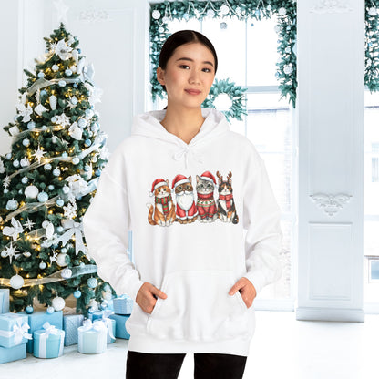 Santa Claus Cats Adult Heavy Blend™ Hooded Sweatshirt