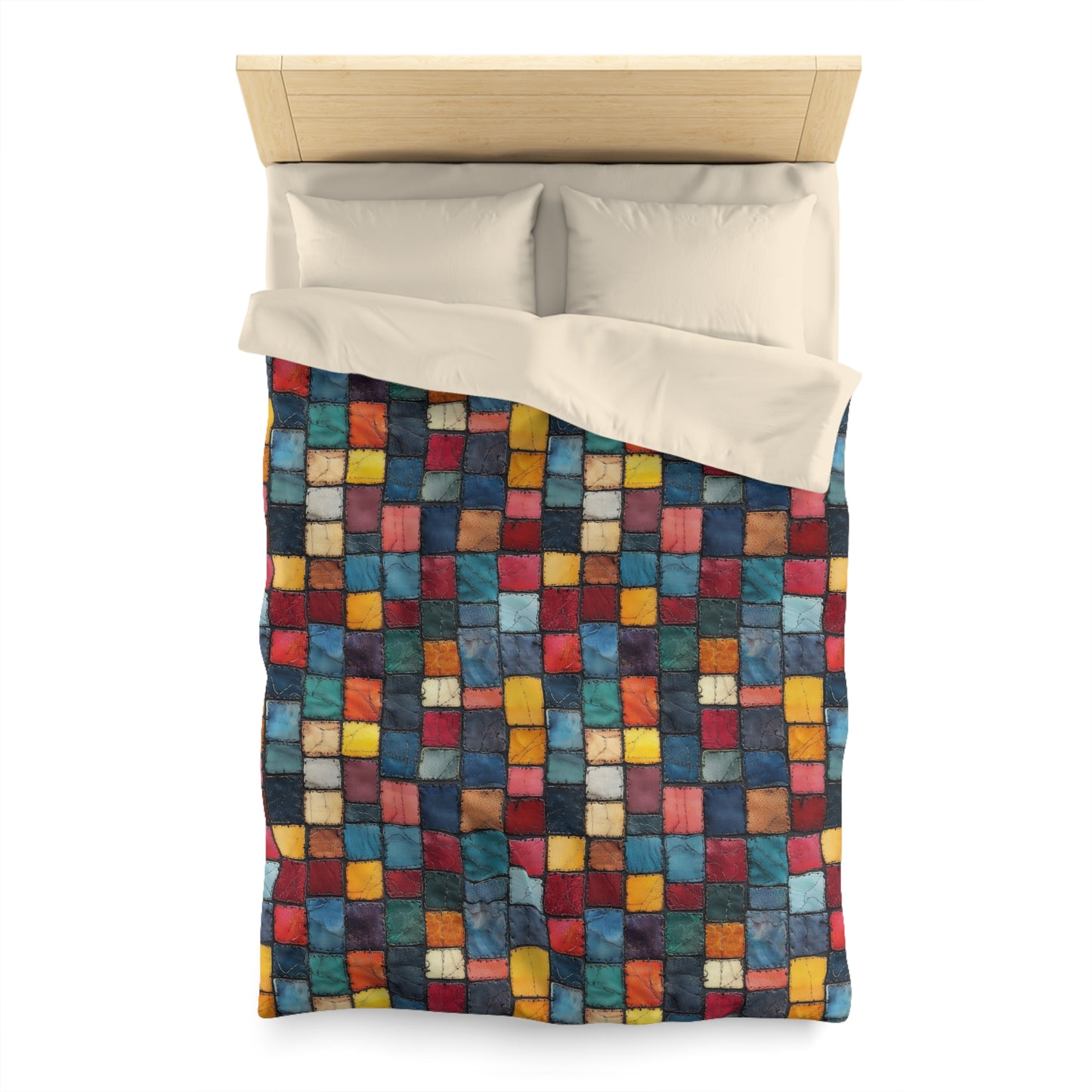 Patch Pop Microfiber Duvet Cover