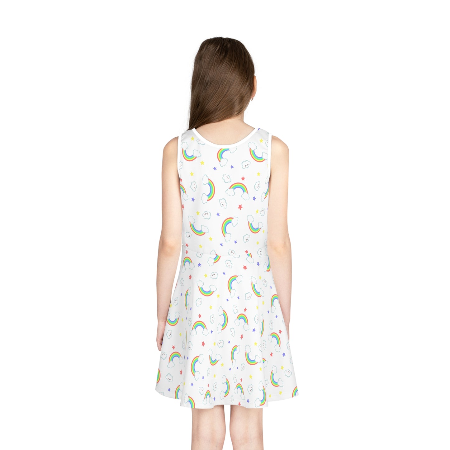 Rainbow Smiles & Stars Girls' Sleeveless Sundress