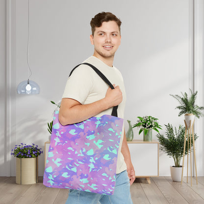 Lavender Mist Camo Canvas Tote Bag