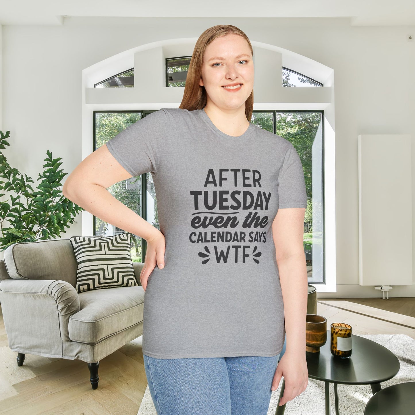 After Tuesday Even The Calendar says WTF Adult T-shirt