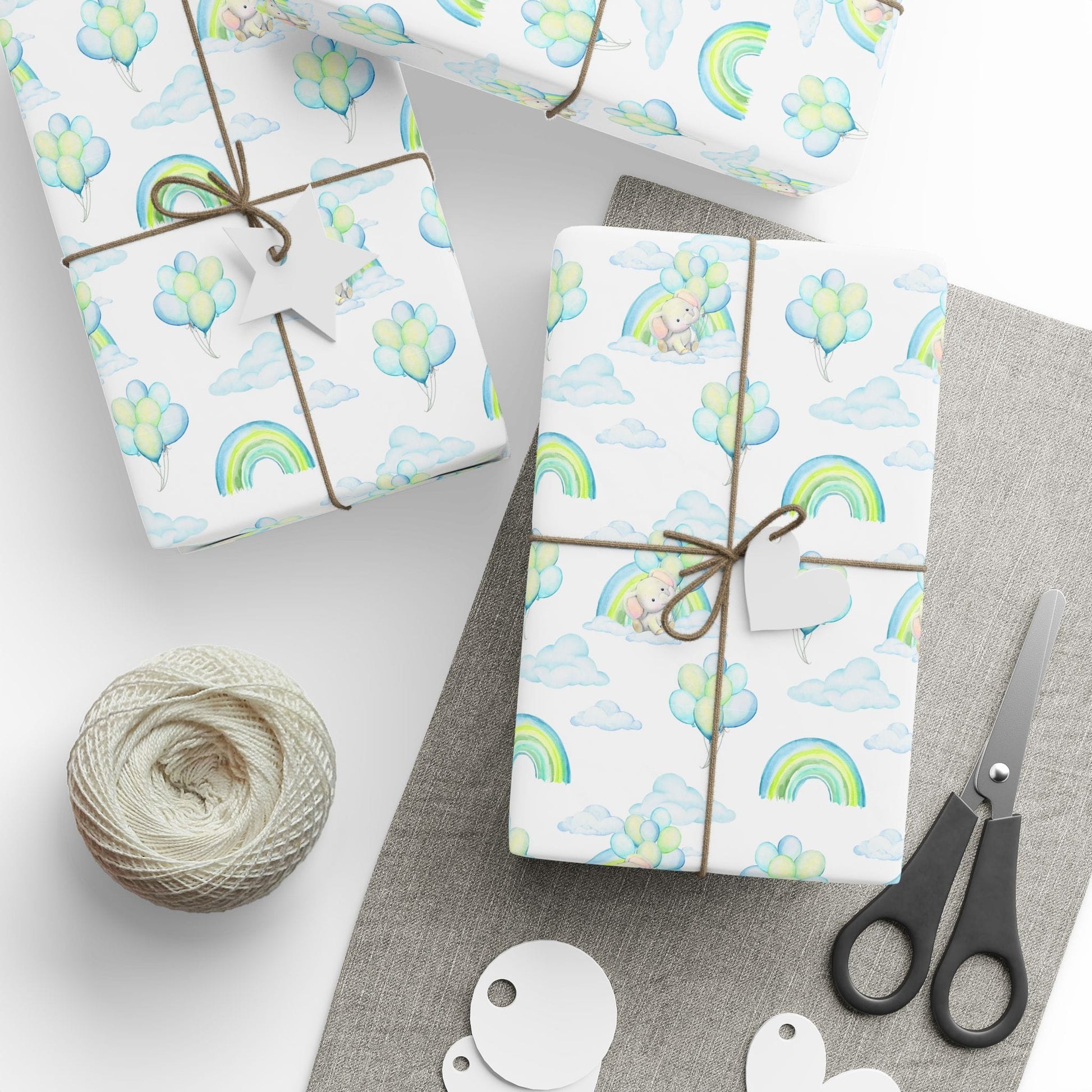 Elephant in the Clouds Wrapping Paper