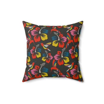 Humming Bloom Throw Pillow
