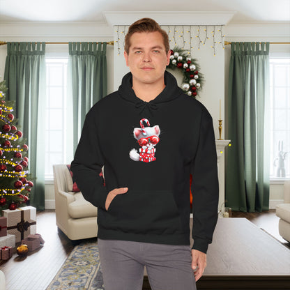 Candy Cane Kitten Heavy Blend™ Hooded Sweatshirt