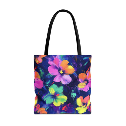 Watercolor Flowers Canvas Tote Bag
