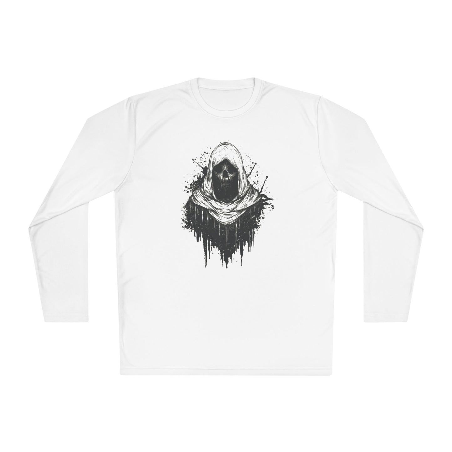 Creepy Ghost Adult Long Sleeve Tee