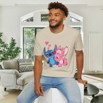 Valentine Stitch Kisses Adult Unisex Tshirt