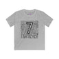 I Am Seven Typography Youth Softstyle Tee