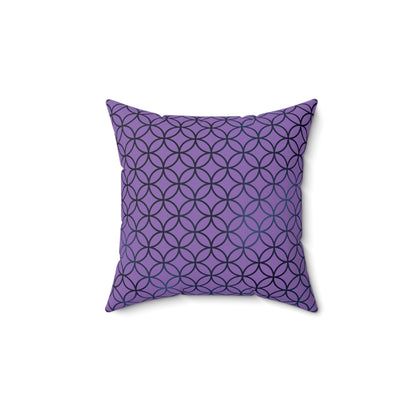 Geometric Circles & Diamonds Throw Pillow