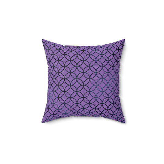 Geometric Circles & Diamonds Throw Pillow