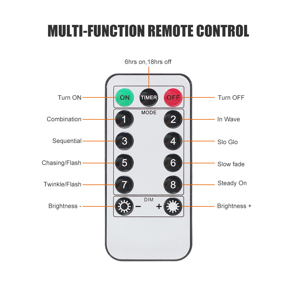 LED Multi-Color Curtain Lights w/Remote Control