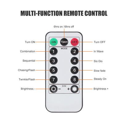 LED Multi-Color Curtain Lights w/Remote Control