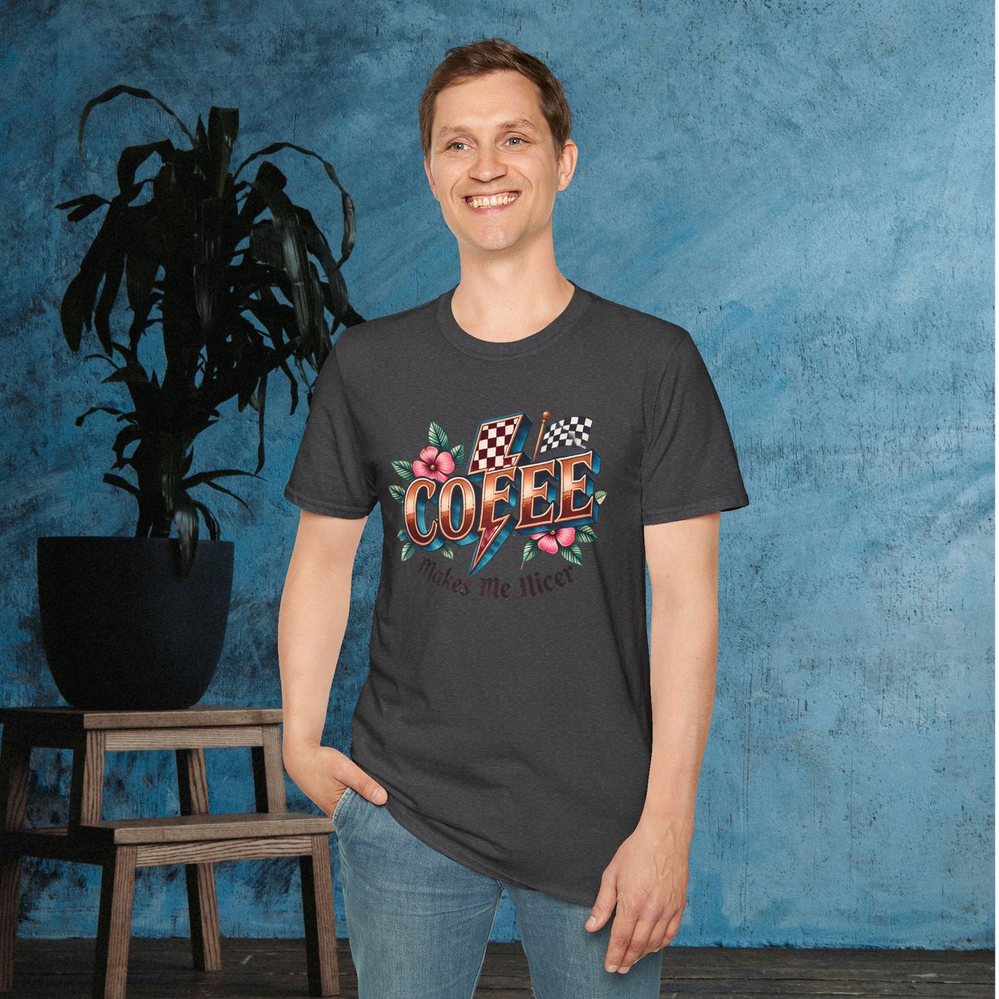 Coffee Makes Me Nicer Adult T-shirt