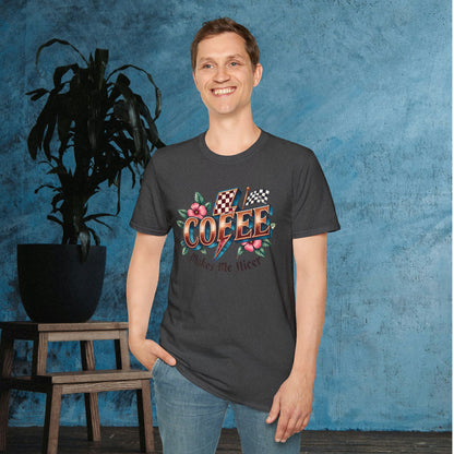 Coffee Makes Me Nicer Adult T-shirt