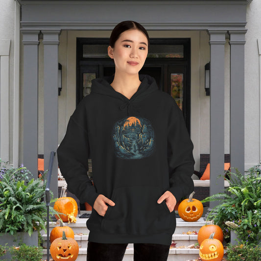Creepy Ghost 13 Heavy Blend™ Hooded Sweatshirt