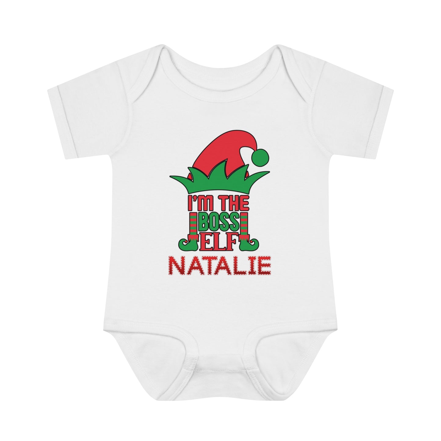 I'm The Boss Elf Infant Baby Rib Bodysuit