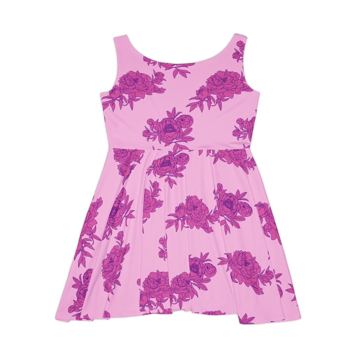 Bubblegum Bloom Peonies Women's Skater Dress