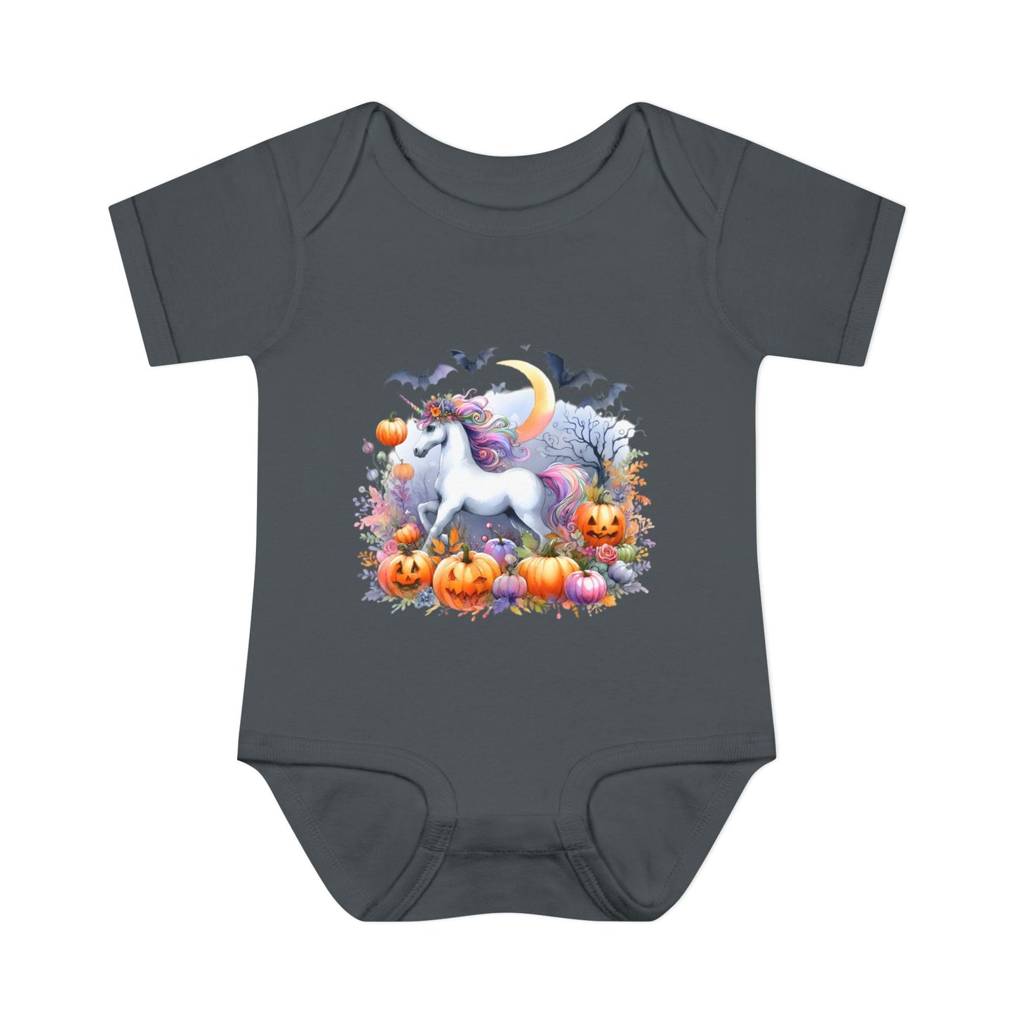 Halloween Unicorn Infant Baby Rib Bodysuit