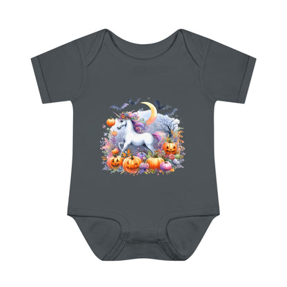 Halloween Unicorn Infant Baby Rib Bodysuit