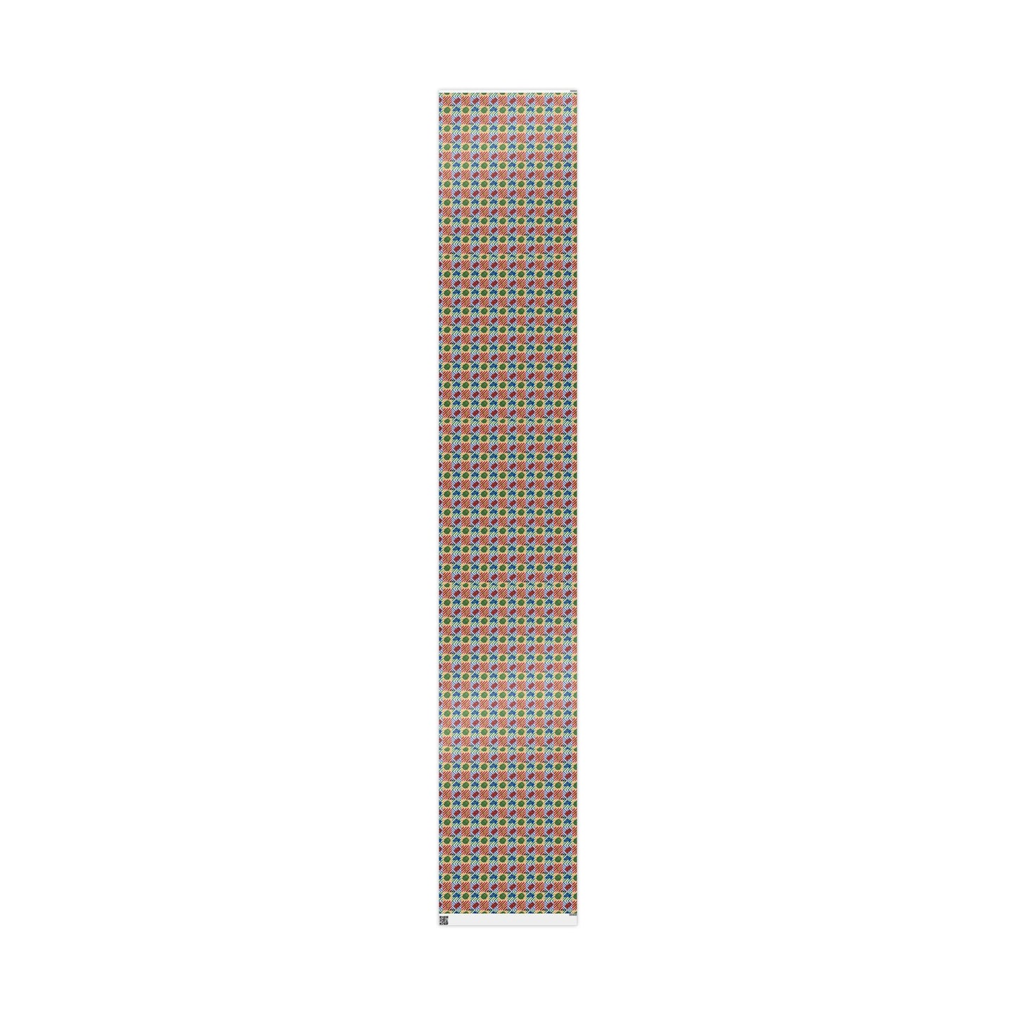 Red, Green & Gold Christmas Custom Name Wrapping Paper (Coralee)