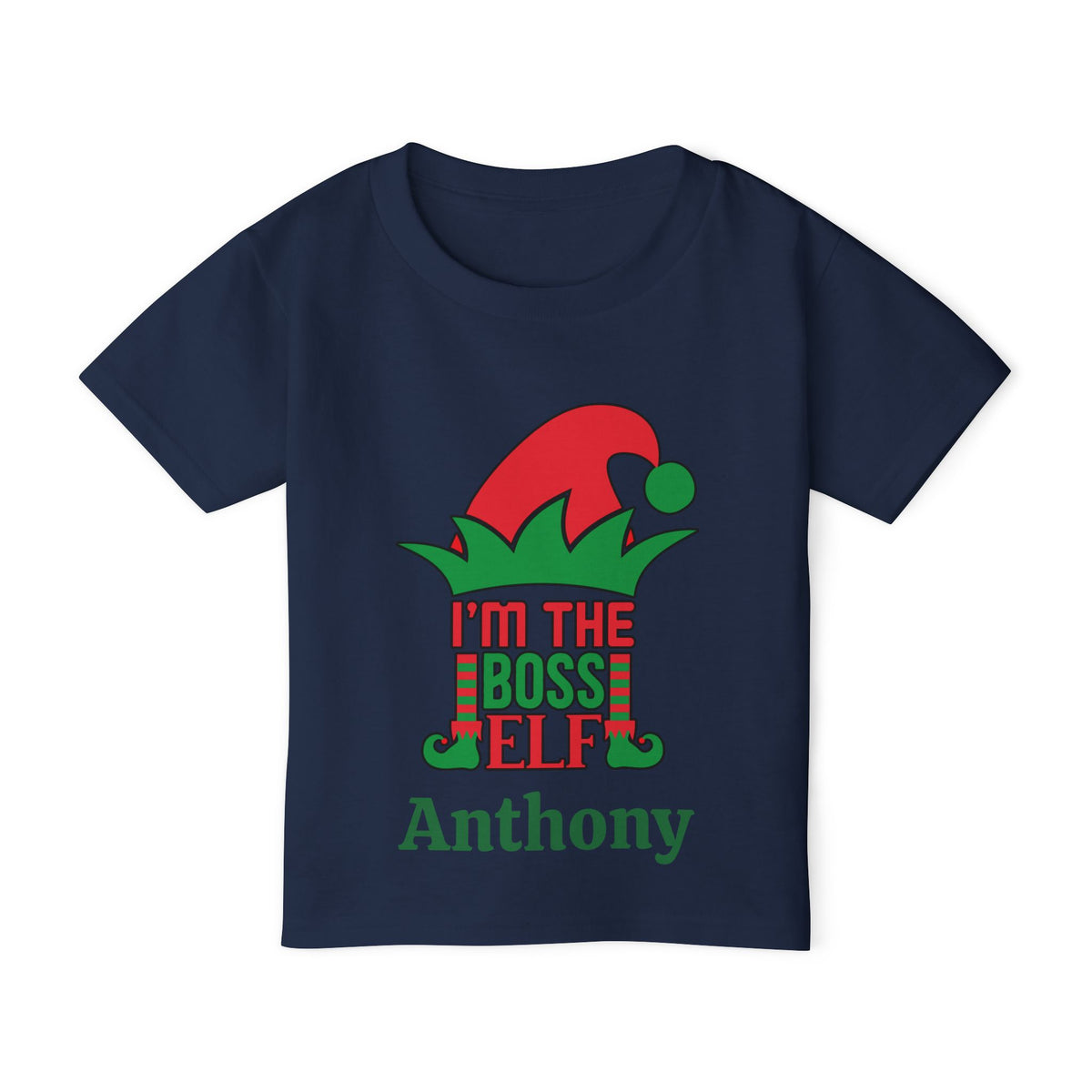 I'm The Boss Elf Personalized Heavy Cotton™ Toddler T-shirt