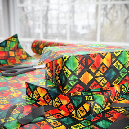 Freedom Flame Kwanzaa Wrapping Paper