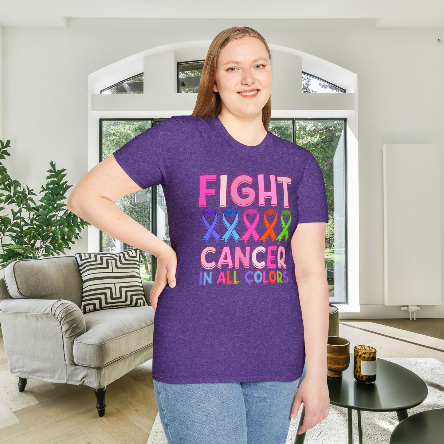 Fight Cancer in All Colors 6 Adult T-shirt