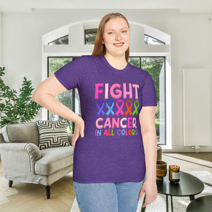 Fight Cancer in All Colors 6 Adult T-shirt