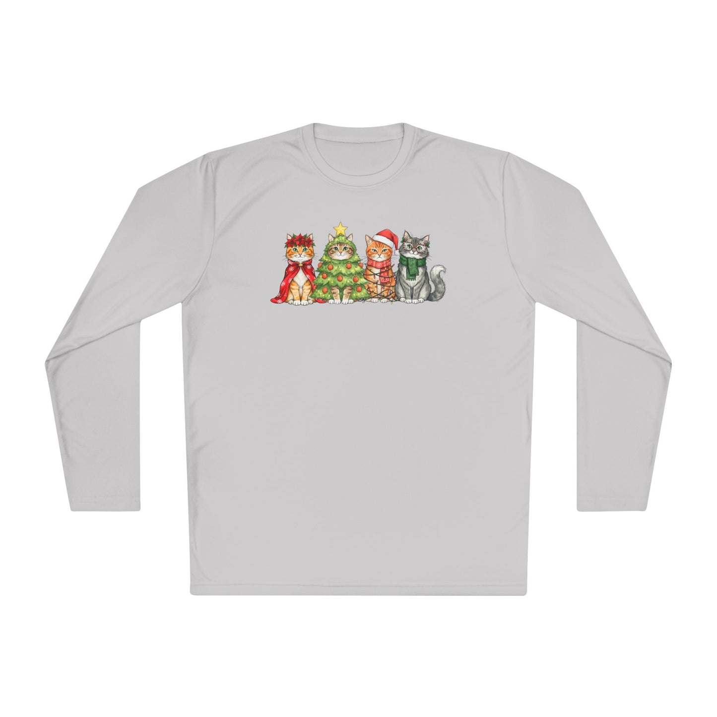Purrfectly Festive Adult Long Sleeve Tee