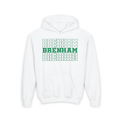 Brenham (Stacked) Mascot Youth Heavy Blend Hoodie