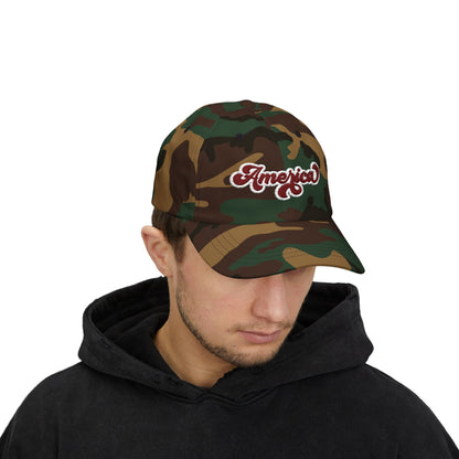 Retro "America" Embroidered Classic Dad Cap