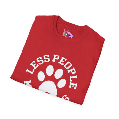 Less People More Dogs Adult T-shirt