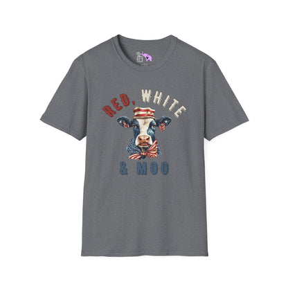 Red, White, & Moo Adult T-shirt