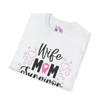 Wife Mom Survivor Adult T-shirt