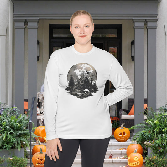 Creepy Full Moon Adult Long Sleeve Tee
