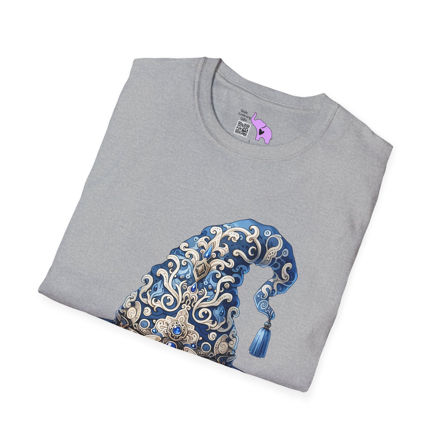 Blue & Silver Witch Hat Adult Unisex Tshirt