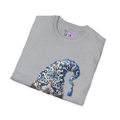 Blue & Silver Witch Hat Adult Unisex Tshirt