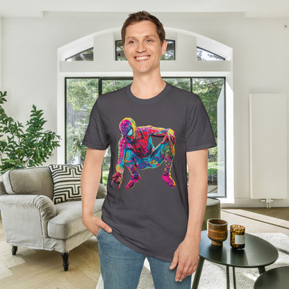 Colorful Spiderman Adult T-shirt