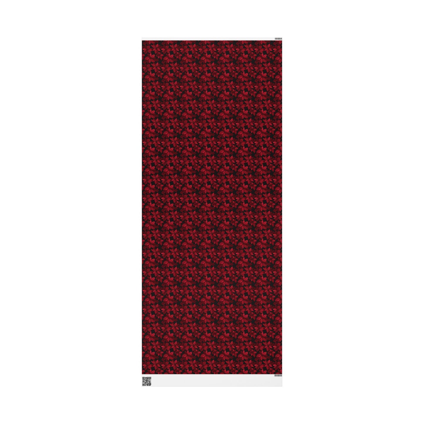 Midnight Poinsettia Garden Wrapping Paper