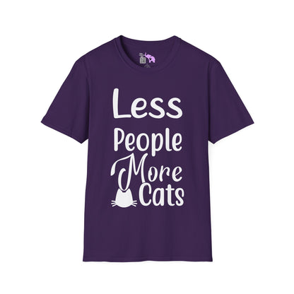 Less People More Cats Adult T-shirt