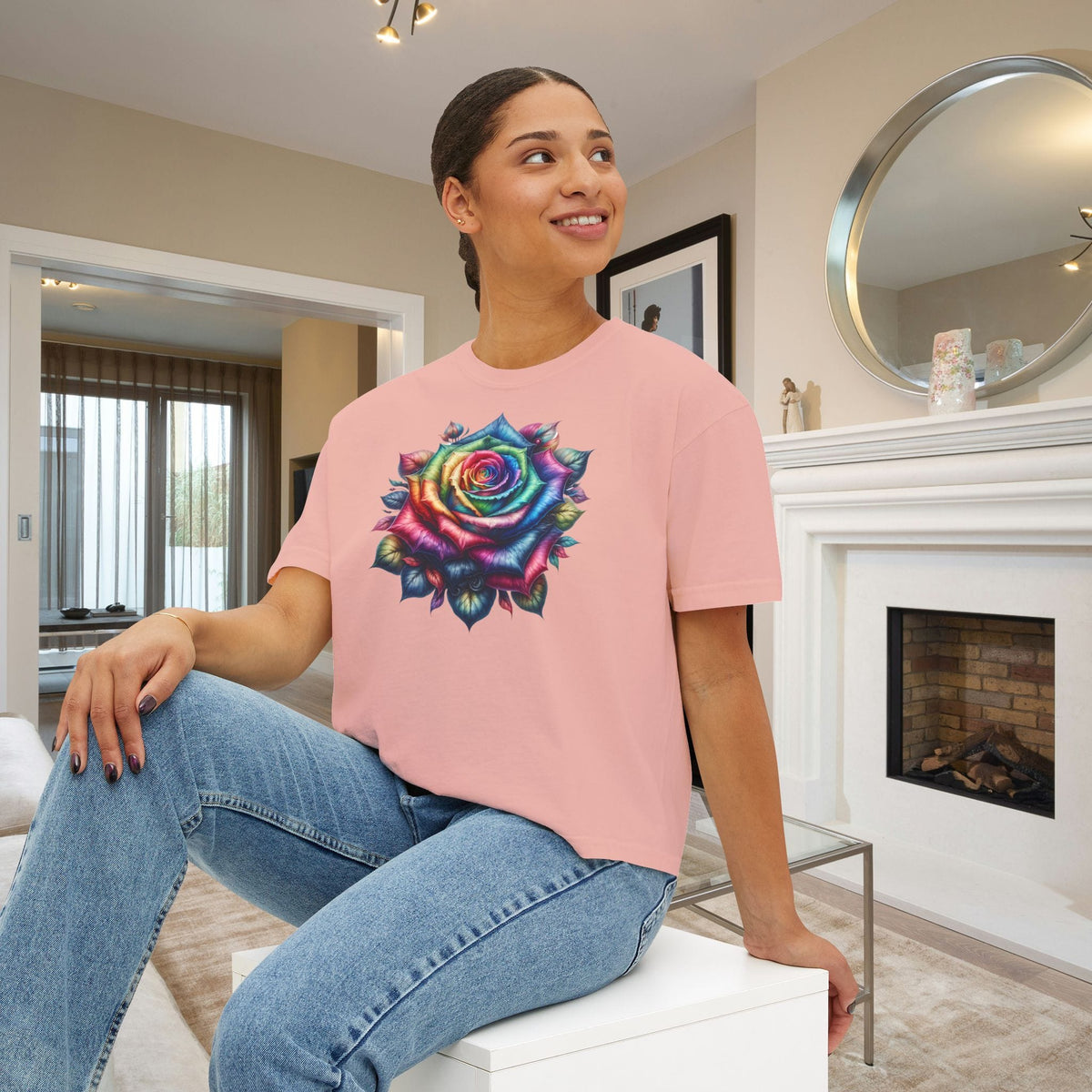 Colorful Rose Women's Boxy Tee