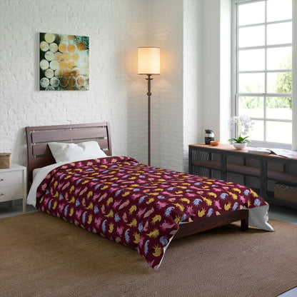 Crimson Axolotls Comforter