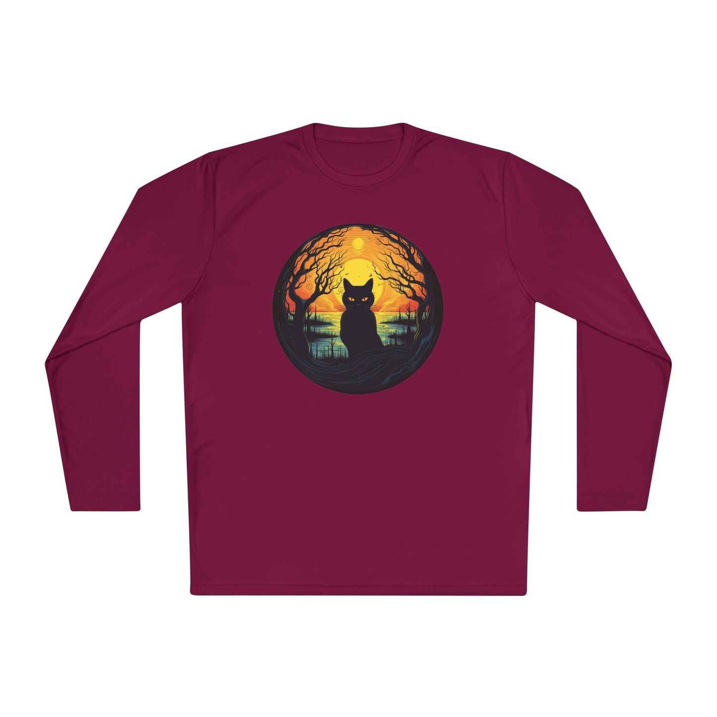 Creepy Black Cats 6 Adult Long Sleeve Tee