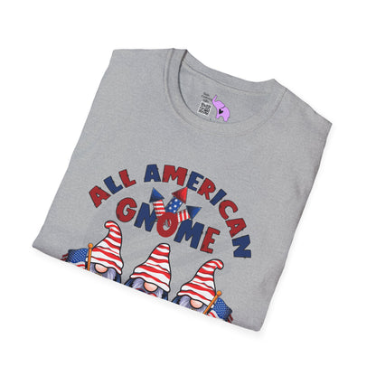 All American Gnome Adult T-shirt