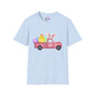 Easter Chick & Eggs In Vintage Truck Adult T-shirt