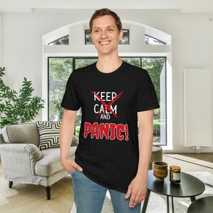 Keep Calm and Panic Adult T-shirt