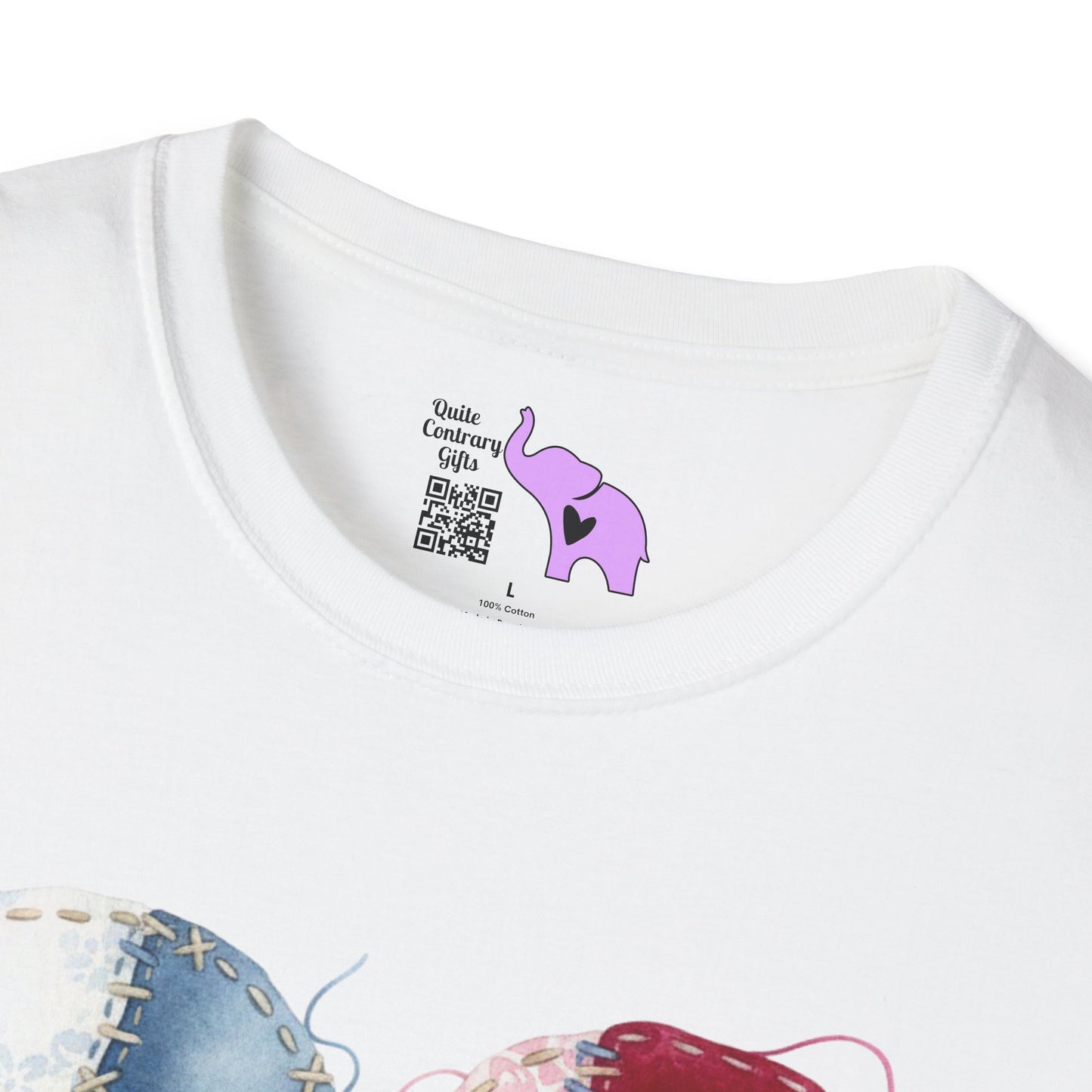 Patchwork Quilt Heart Adult T-shirt