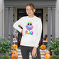 Neon Ghostly Boo Youth Long Sleeve Tee